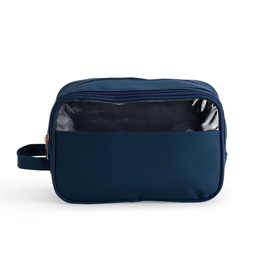 Nécessaire Poliuretano 25x16cm Personalizado Azul Marinho | Personalizado com Logo | Personizi