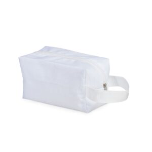 Nécessaire de Nylon 12x19cm Personalizado Branco | Personalizado com Logo | Personizi