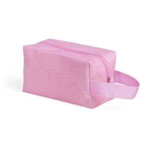 Nécessaire de Nylon 12x19cm Personalizado Rosa | Personalizado com Logo | Personizi