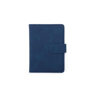 Porta-passaporte em Couro Sintético 15x11cm Personalizado Azul | Personalizado com Logo | Personizi