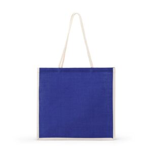 Sacola de Juta 35x36cm Personalizada Azul | Personalizado com Logo | Personizi