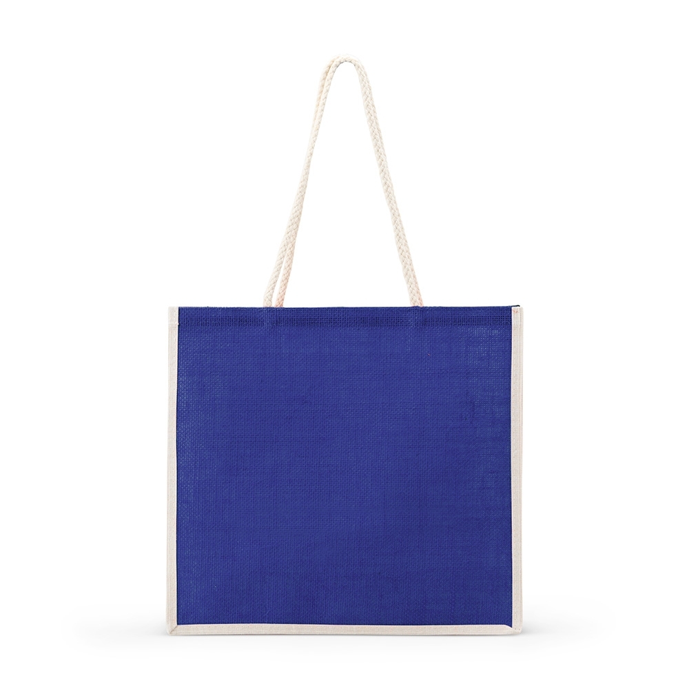 Sacola de Juta 35x36cm Personalizada Azul | Personalizado com Logo | Personizi