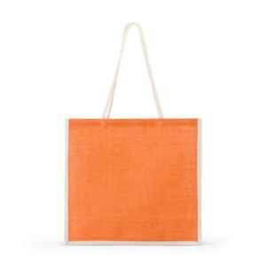 Sacola de Juta 35x36cm Personalizada Laranja | Personalizado com Logo | Personizi