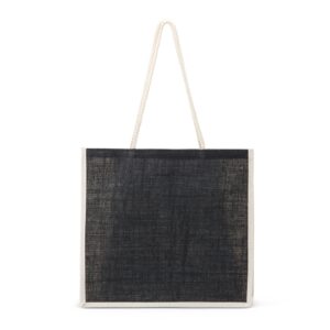 Sacola de Juta 35x36cm Personalizada Preto | Personalizado com Logo | Personizi
