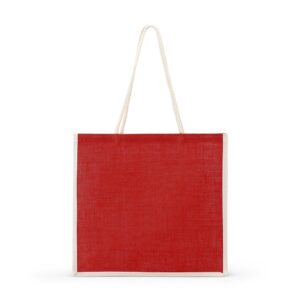Sacola de Juta 35x36cm Personalizada Vermelho | Personalizado com Logo | Personizi