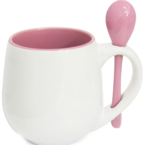 Caneca Branca Belly 350ml Personalizada Rosa | Personalizado com Logo | Personizi