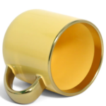 Caneca Imperial Cerâmica Amarela 400ml Personalizada | Personalizado com Logo | Personizi