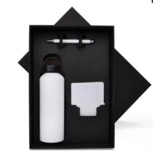 Kit Boas Vindas Preto 3 Pcs Personalizado Branco | Personalizado com Logo | Personizi