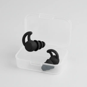 Tampo de Ouvido Protetor Auricular Silicone Antirruído Preto | Personalizado com Logo | Personizi