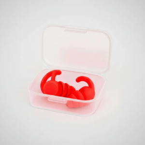 Tampo de Ouvido Protetor Auricular Silicone Antirruído Vermelho | Personalizado com Logo | Personizi