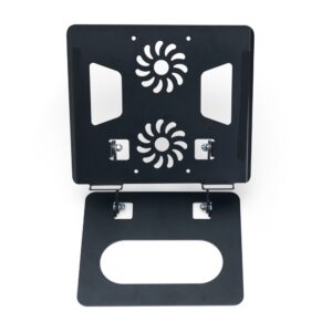 Suporte Articulável para Notebook Metal 25x22cm Personalizado Preto | Personalizado com Logo | Personizi
