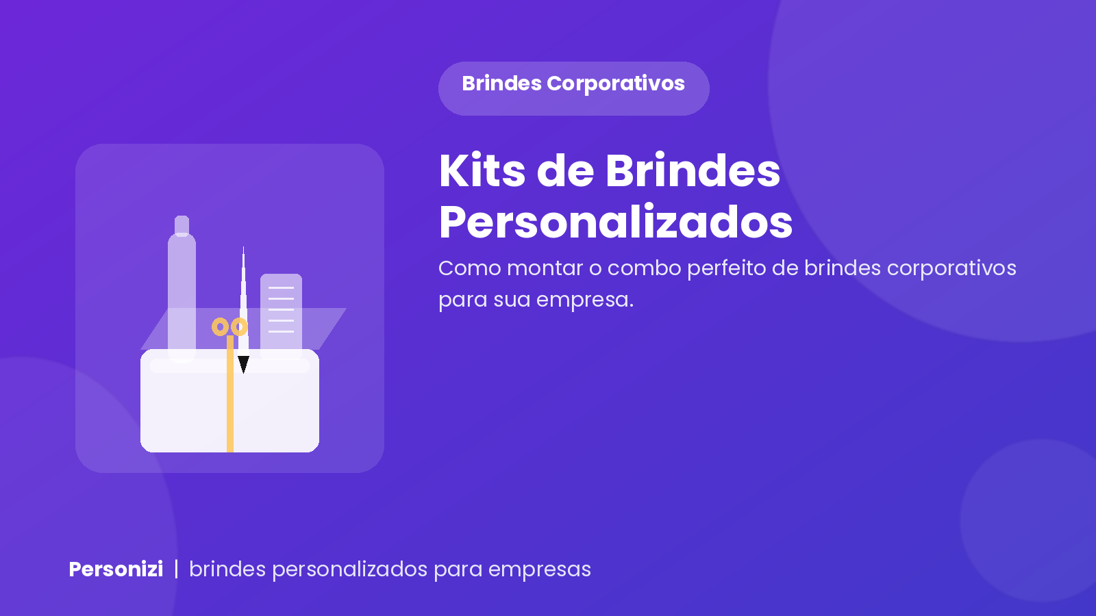 Kit de brindes corporativos personalizados com garrafa, caneta e bloco de anotações