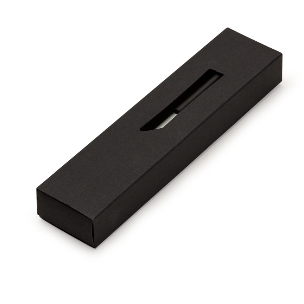 Estojo de Papel p/ 1 Caneta 17x4cm Personalizada Preto | Personalizado com Logo | Personizi