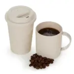 Kit com Copo e Caneca em Fibra de Bambu Personalizada | Personalizado com Logo | Personizi