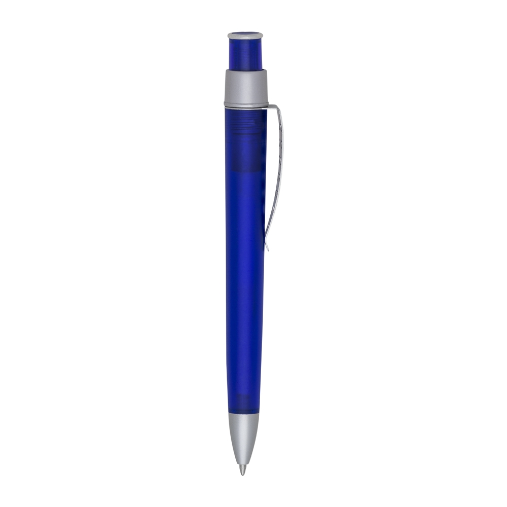 Caneta Plástica 14x13cm Personalizada Azul | Personalizado com Logo | Personizi