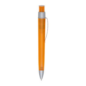 Caneta Plástica 14x13cm Personalizada Laranja | Personalizado com Logo | Personizi