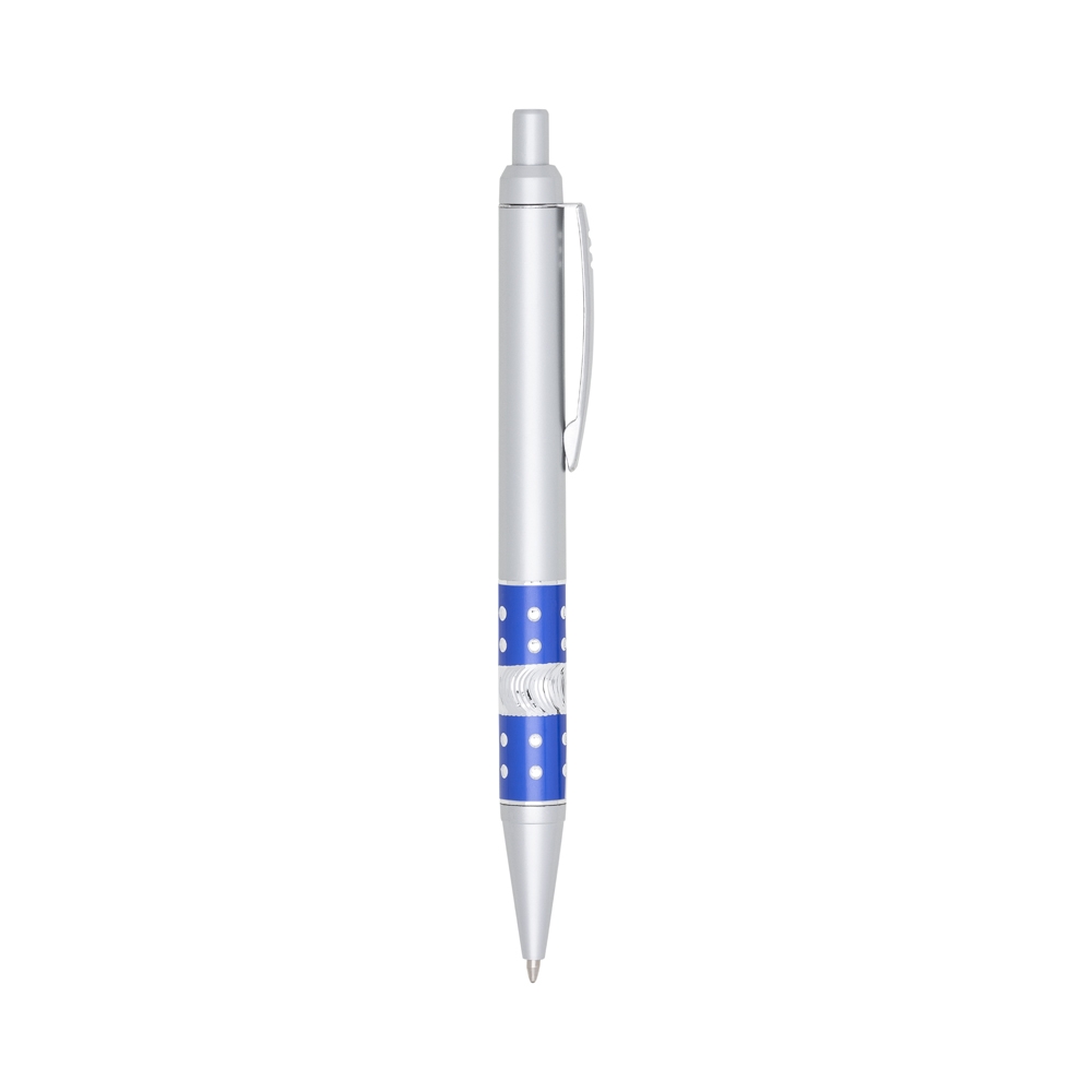 Caneta Plástica 14x4cm Personalizada Azul | Personalizado com Logo | Personizi