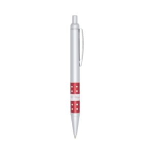 Caneta Plástica 14x4cm Personalizada Vermelho | Personalizado com Logo | Personizi