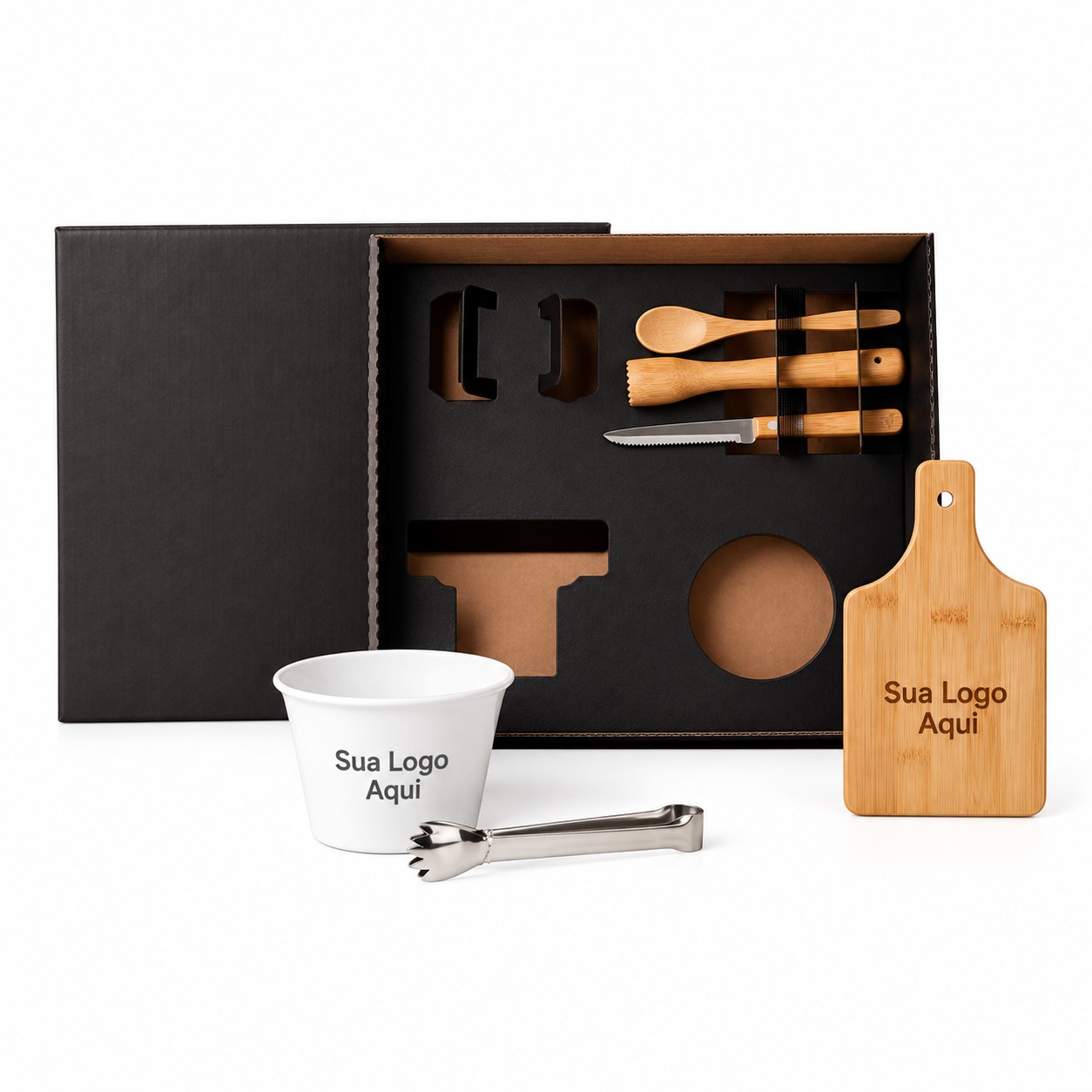 Kit para Caipirinha com Balde 6 Pçs 21x13cm Personalizado Única | Personalizado com Logo | Personizi