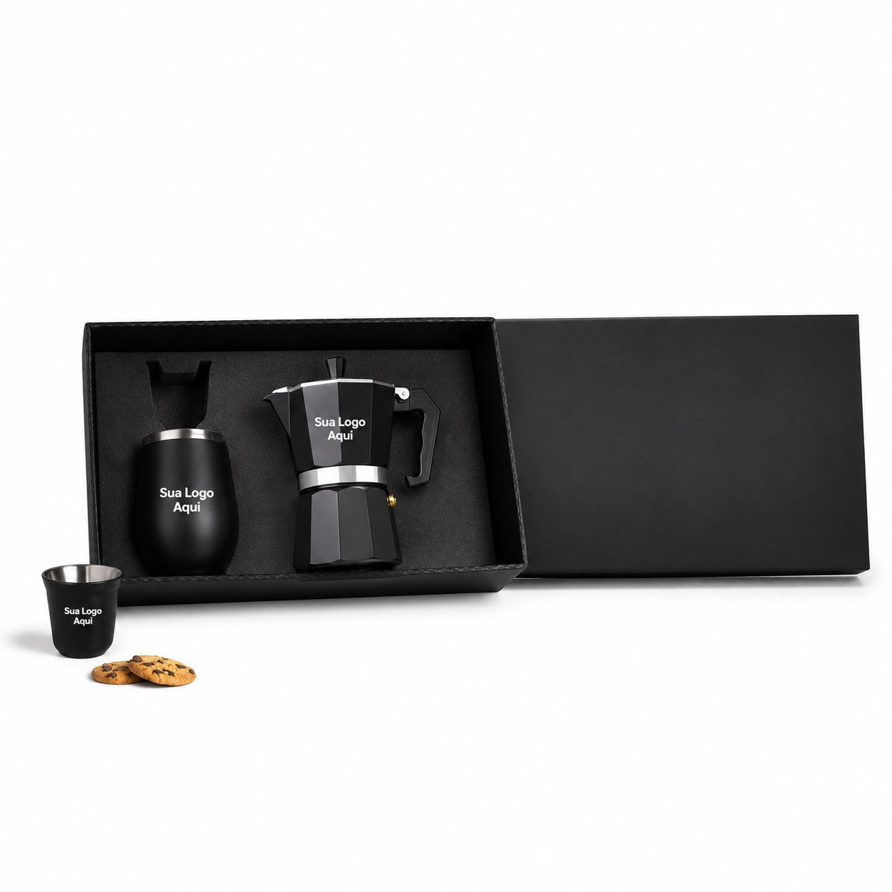 Kit para Café 3 Pçs 19x16cm Personalizado Única | Personalizado com Logo | Personizi