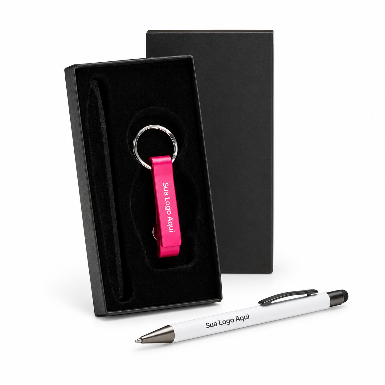 Caneta e Chaveiro 2 Pçs Personalizada Única | Personalizado com Logo | Personizi