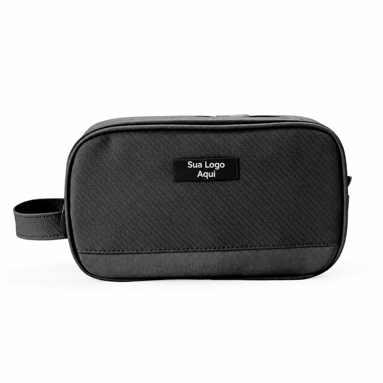 Nécessaire Poliéster 25x11cm Personalizado Preto | Personalizado com Logo | Personizi