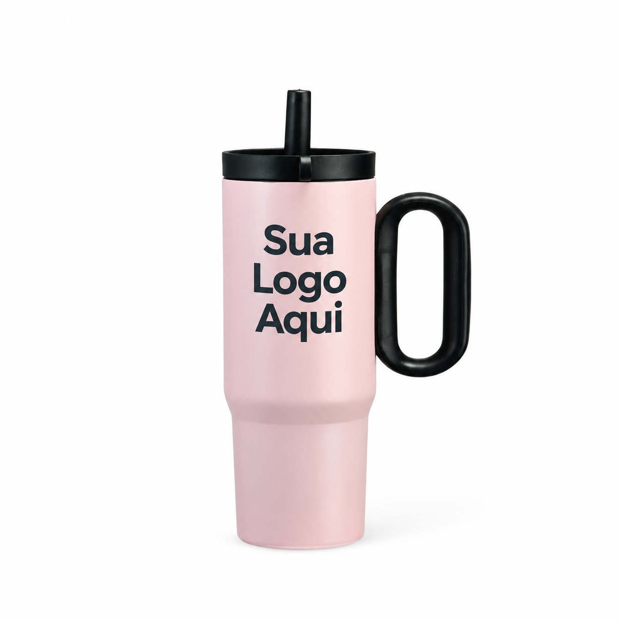 Caneca Térmica 750ml Personalizada Rosa | Personalizado com Logo | Personizi