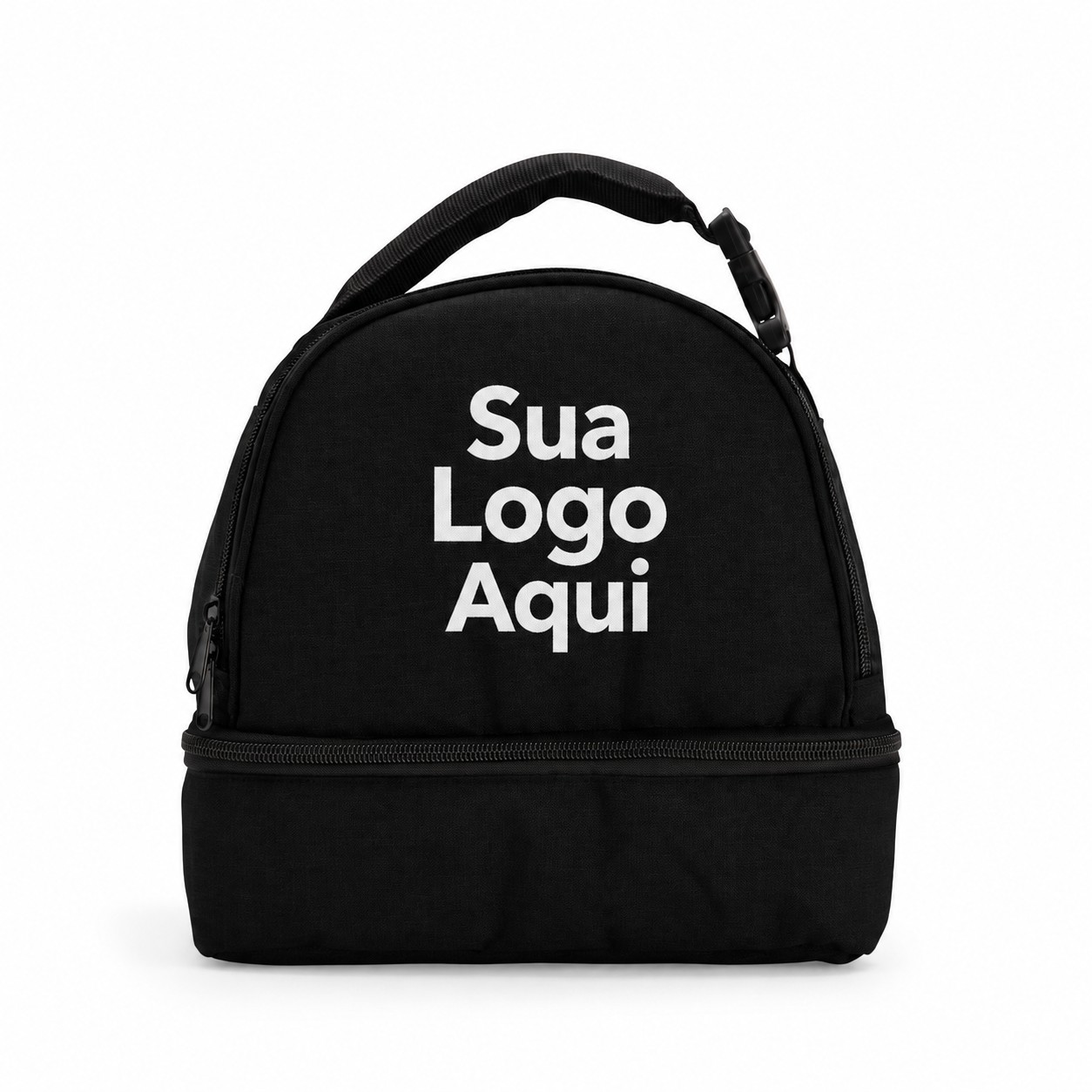Bolsa Térmica Dupla 8L Personalizada Preto | Personalizado com Logo | Personizi
