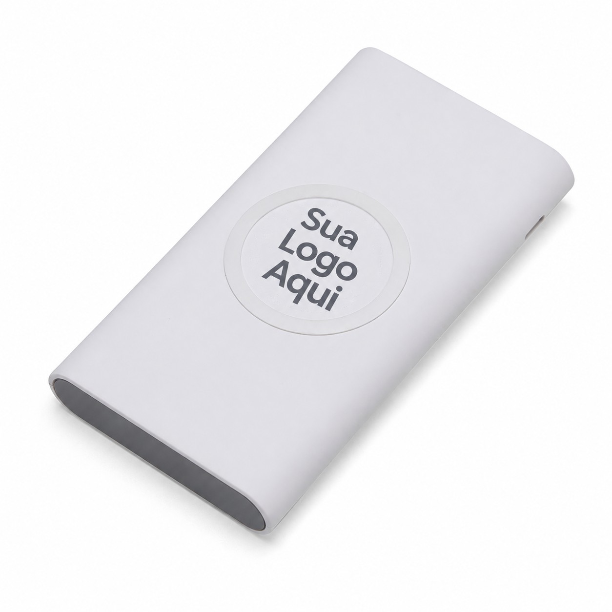 Power Bank 8000mAh c/ Indução Personalizado Branco | Personalizado com Logo | Personizi