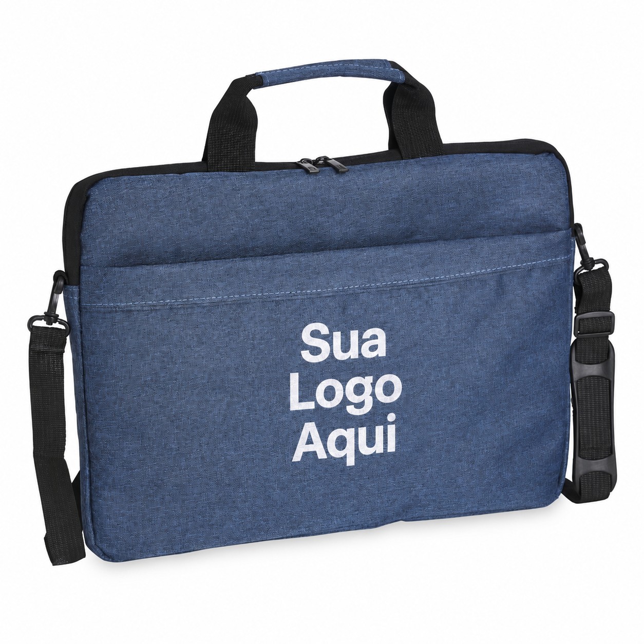Pasta para Notebook 15’6 de Poliéster Personalizada Azul | Personalizado com Logo | Personizi