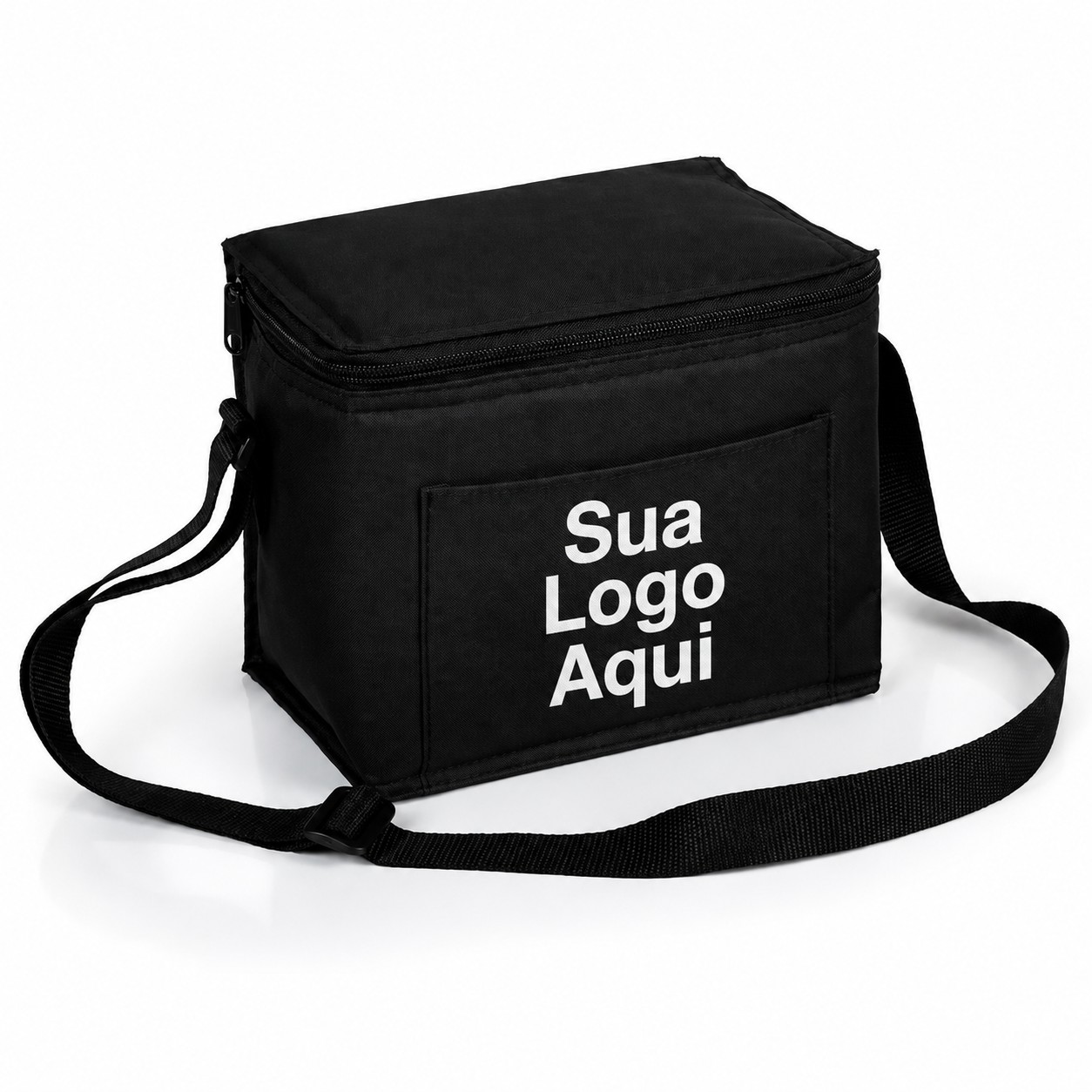Bolsa Térmica 4L 20X15X16CM Não Impermeável Personalizada Preta | Personalizado com Logo | Personizi