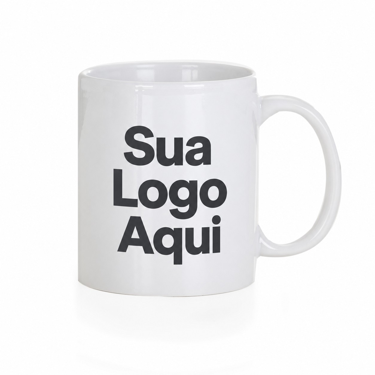 Caneca Cerâmica 330ml Personalizada Branco | Personalizado com Logo | Personizi