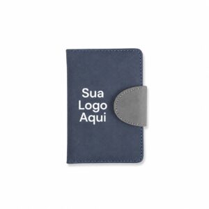 Caderneta Couro Sintético 14x10cm Personalizado Azul | Personalizado com Logo | Personizi