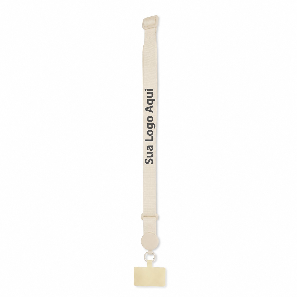 Cordão para Celular Poliéster 71x7cm Personalizado Branco | Personalizado com Logo | Personizi
