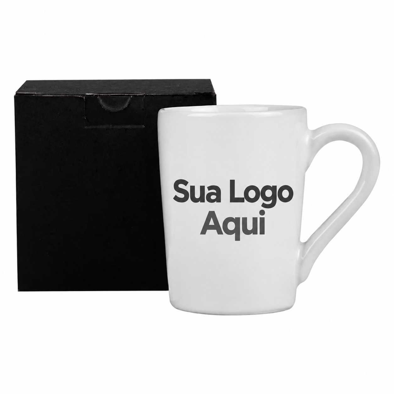 Caneca em Cerâmica 230ml Personalizada Mod.2 Branca | Personalizado com Logo | Personizi