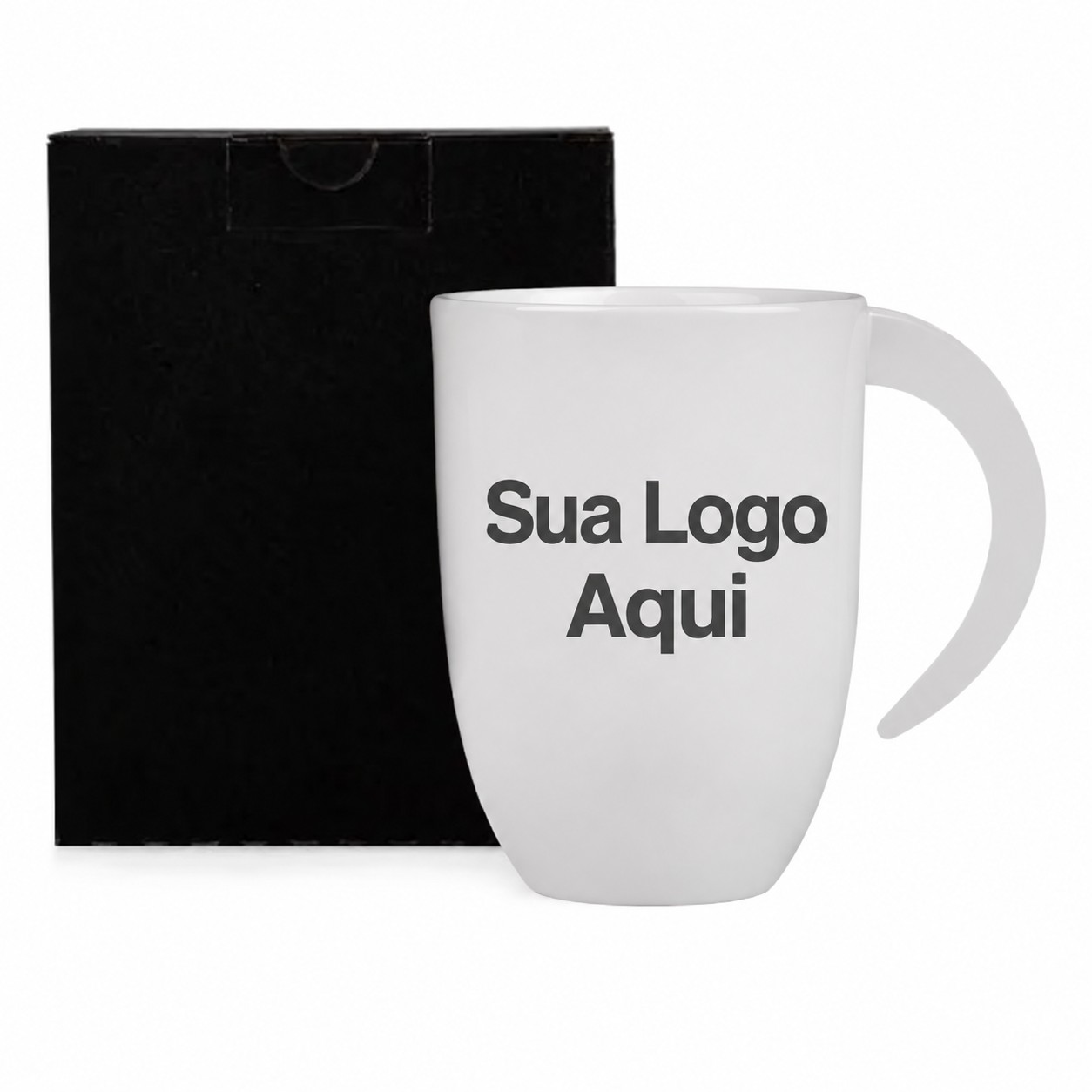 Caneca em Cerâmica 350ml Personalizada Mod.2 Branca | Personalizado com Logo | Personizi