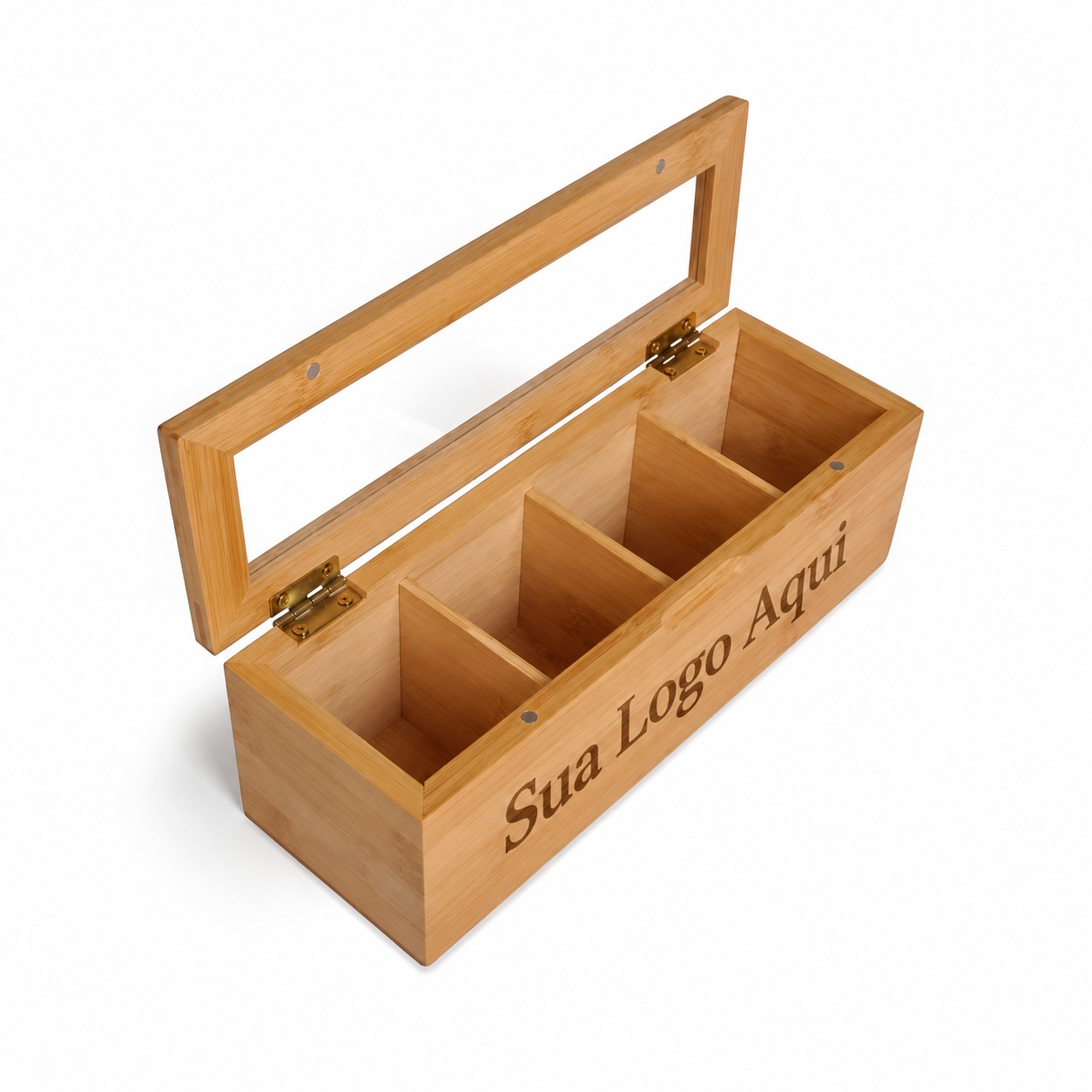 Caixa para Chás em Bambu / Poliestireno 27x9cm Personalizado Única | Personalizado com Logo | Personizi
