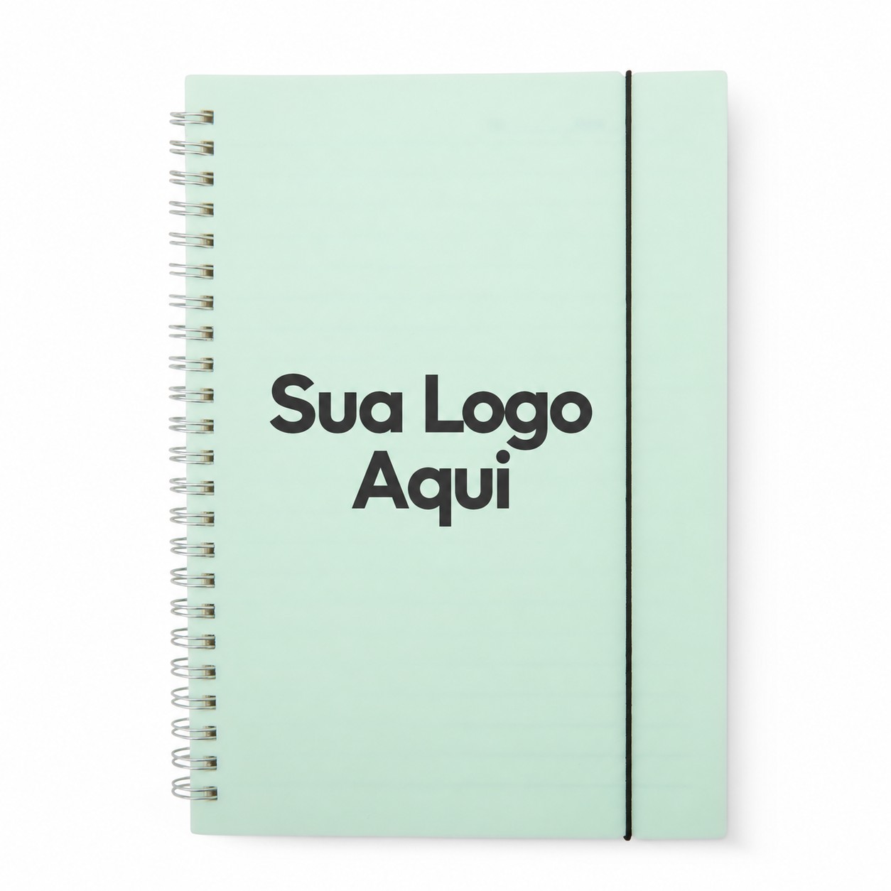 Caderno A5 Plástico 15x1cm Personalizado Verde | Personalizado com Logo | Personizi