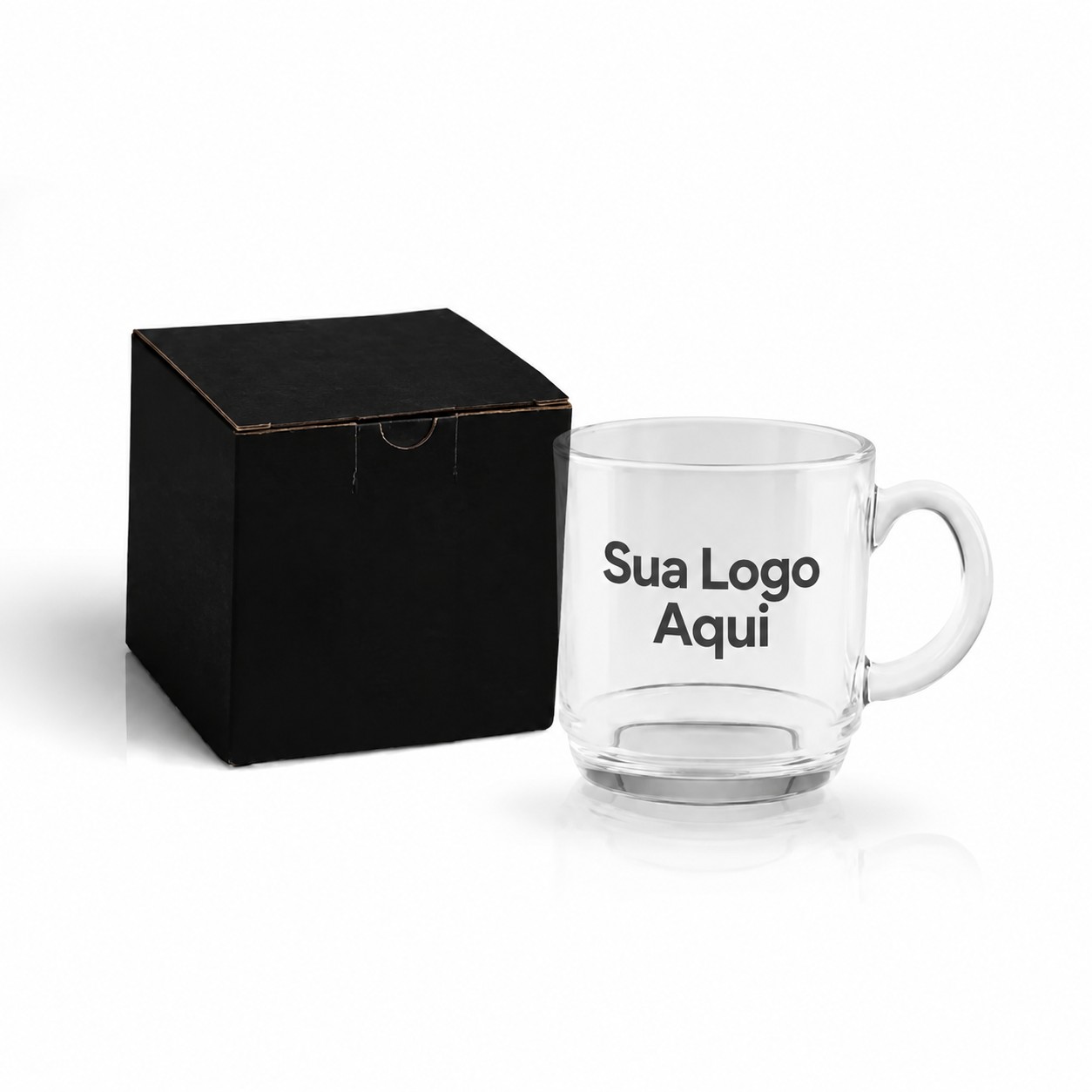Caneca em Vidro 300ml Personalizada Única | Personalizado com Logo | Personizi