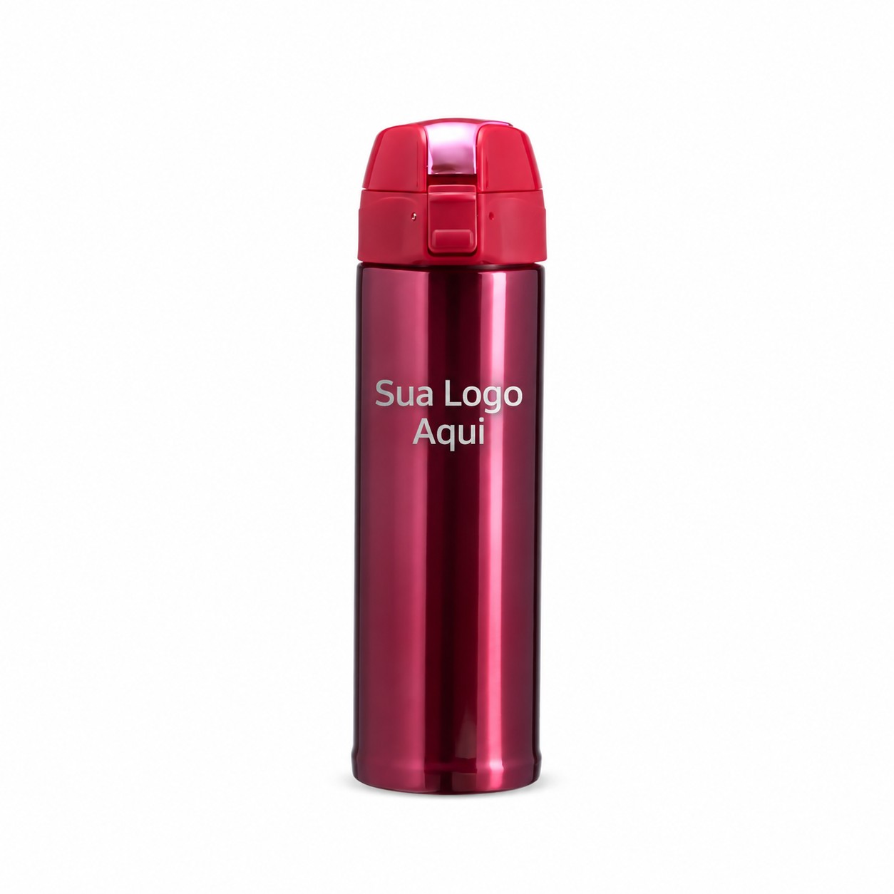 Garrafa Térmica 480ml Personalizada Mod.3 Rosa Escuro | Personalizado com Logo | Personizi