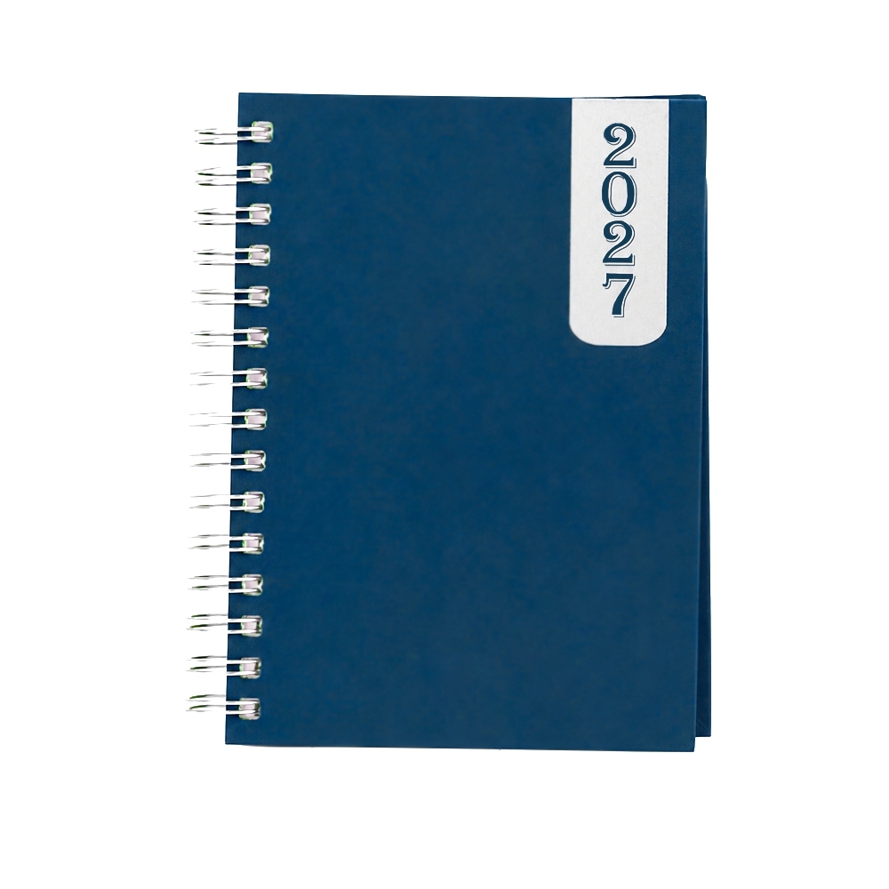 Agenda Diária 2027 - 20x16cm Personalizada Azul | Personalizado com Logo | Personizi