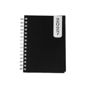 Agenda Diária 2027 - 20x16cm Personalizada Preto | Personalizado com Logo | Personizi