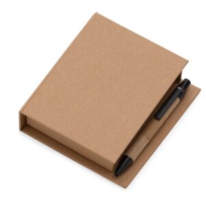 Bloco de Anotações com Caneta e Autoadesivo 11x12cm Personalizada Kraft | Personalizado com Logo | Personizi