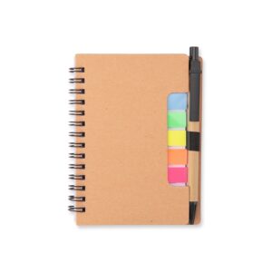 Bloco de Anotações com Autoadesivos e Caneta 14x11cm Personalizada Amarelo | Personalizado com Logo | Personizi