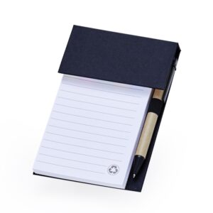 Bloco de Anotações com Autoadesivos e Caneta 11x2cm Personalizada Preto | Personalizado com Logo | Personizi