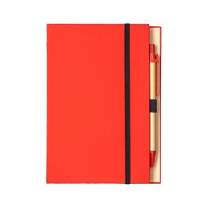 Bloco de Anotações com Autoadesivos e Caneta 18x13cm Personalizada Vermelho | Personalizado com Logo | Personizi