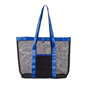 Sacola Tela PVC 35x29cm Personalizada Azul | Personalizado com Logo | Personizi