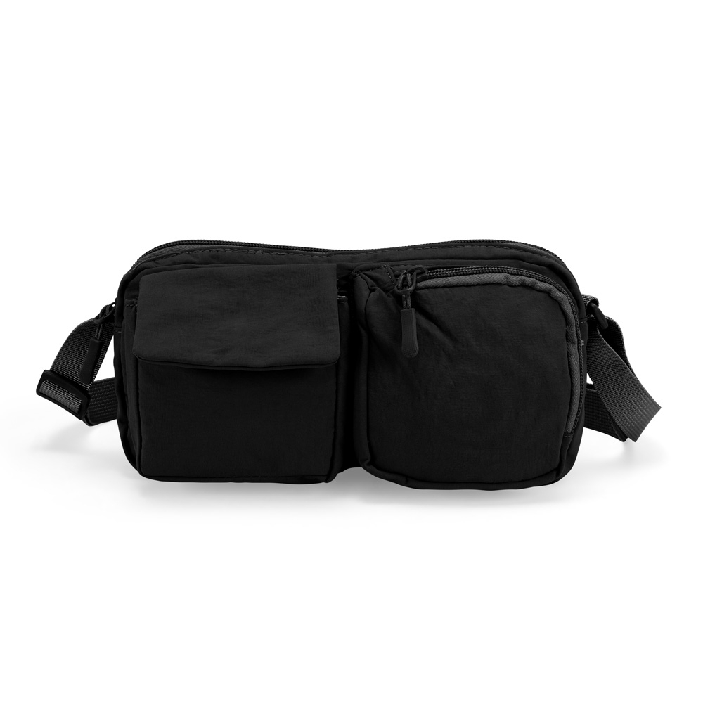 Bolsa de Ombro Nylon 25x13cm Personalizada Preto | Personalizado com Logo | Personizi