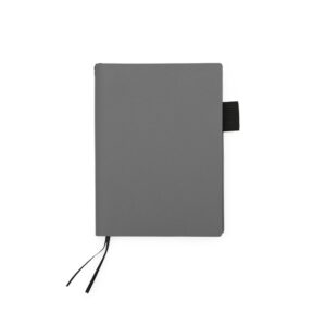 Caderno em Couro Sintético 11x1cm Personalizado Cinza | Personalizado com Logo | Personizi