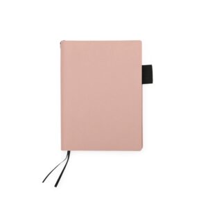 Caderno em Couro Sintético 11x1cm Personalizado Rosa Claro | Personalizado com Logo | Personizi